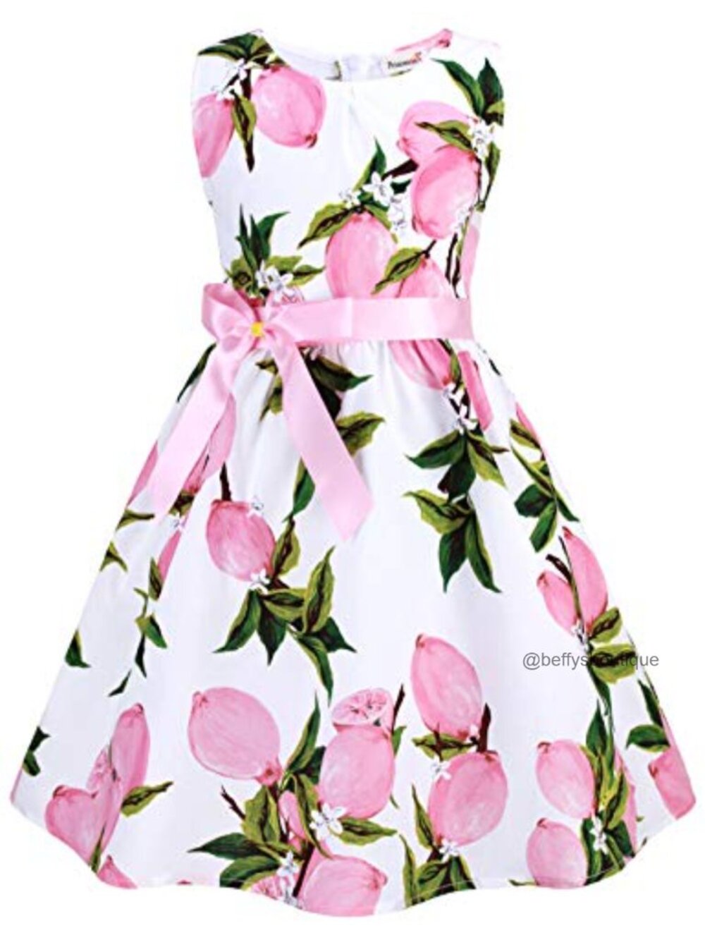 Girls Floral Cotton Summer Dress Sleeveless Casual